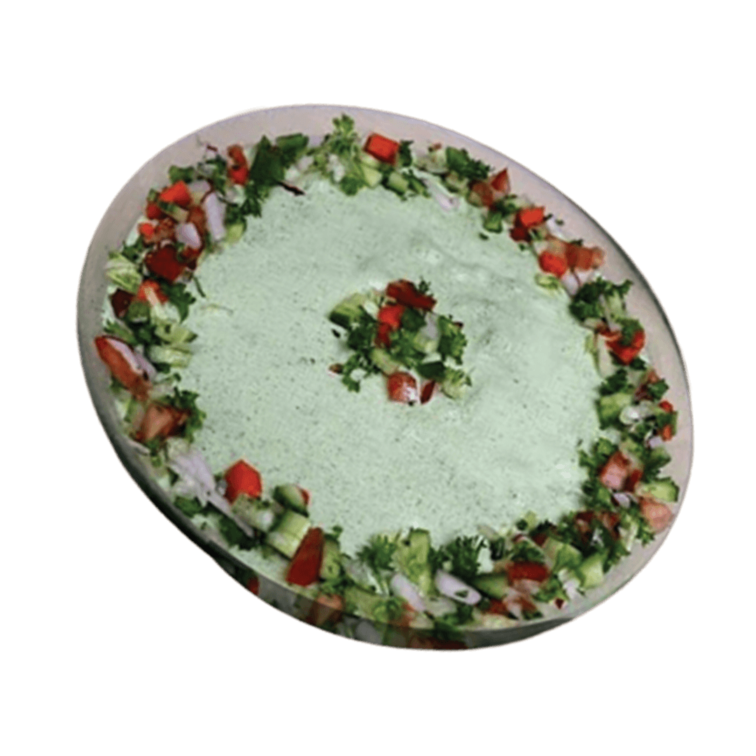 Yemeni Shafout (Soft Flatbread Soaked In Spiced Yogurt, Topped Wit Herbs. Served Cold)